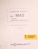 Tsugami-Tsugami MA3, Lathe fanuc 6MB control, Elementary Diagrams Manual 1957-MA3-01